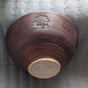 Studio Pottery Handcrafted Brown Ceramic Bowl